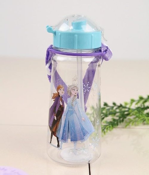 Florian Tritan Water Bottle - 450ml with Shoulder Strap & Built-In Straw for Hands-Free Hydration