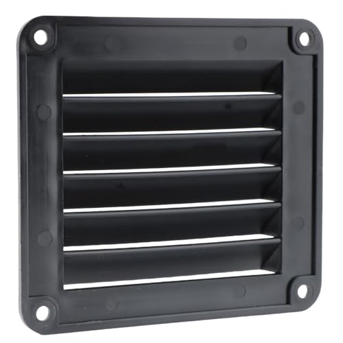 Marine Vent 5-1/2 Inch Louvered Plastic Through Vent for Boat and Caravan, Black