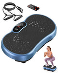 HTM Vibration Plate Exercise Machine - Blue / Medium - 9 Modes & 120 Speeds for Home Fitness