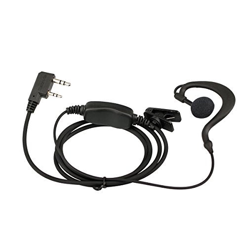 Retevis Case of 10, Two Way Radio Earpiece with Mic Single Wire Earhook Headset for RT22 RT21 RT68 RT68H H777 H777H RT86A RT86S, Compatible with Pxton, Baofeng BF-888S/BF-T26, Kenwood Walkie Talkies