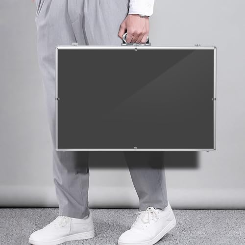 QTYORD 1pcs Aluminum Glass Card Display Case - Large 34" x 22" Lockable Trade Show Jewelry & Collectible Card Holder