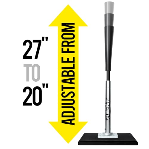 Adjustable Youth Baseball Batting Tee 20-27 Inch for Kids & Softball Practice
