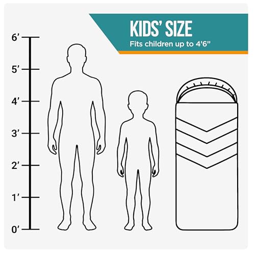 Kids Inflatable Sleeping Bag with Built-In Pad & Foot Pump - Blue