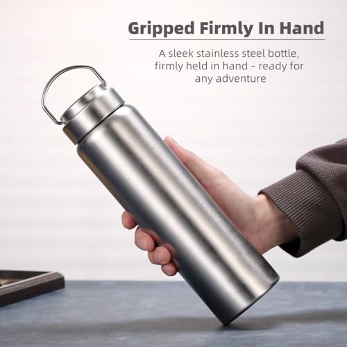 20oz Uninsulated Stainless Steel Sports Water Bottle - Leakproof, Reusable