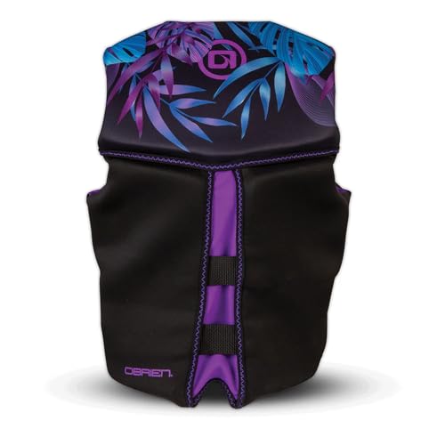 O'Brien Women's Flex V-Back Neoprene Life Jacket for Watersports, Purple XL