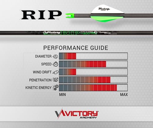 Carbon Arrow Fletched 0.204 Inch Spine 300 - Green, Straightness ± 0.003, 6 Pack