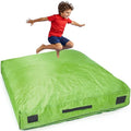 SaferBounce Kids Sensory Crash Pad Green 5ft x 5ft Safety Foam Mat for Jumping & Play