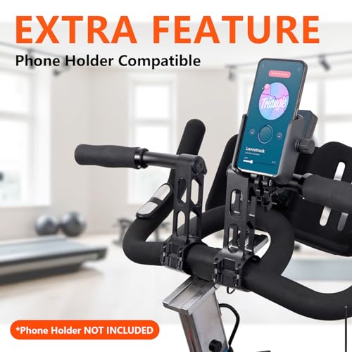 Handlebar Extender for Indoor Exercise Bikes - Compatible with Peloton & More, Aluminum Alloy, Black