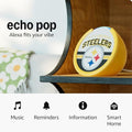 NFL Licensed Pittsburgh Steelers Echo Pop Smart Speaker with 25-26 Season Design