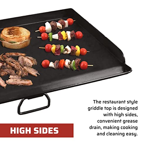 Camp Chef Steel Fry Griddle 14-inch Two Burner Camping Accessory