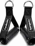 Heavy Duty Resistance Band Handles 2 Pack with Non-Slip Grip & Carry Pouch