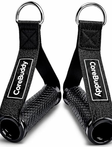 Heavy Duty Resistance Band Handles 2 Pack with Non-Slip Grip & Carry Pouch