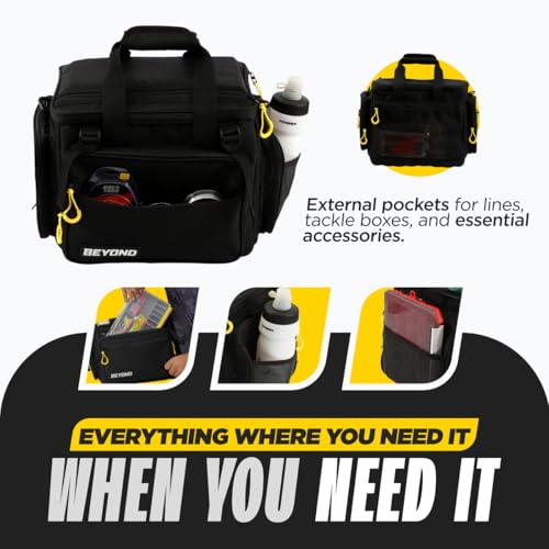 Beyond Braid Medium Water-Resistant Fishing Tackle Bag - Holds Tackle Boxes & Gear