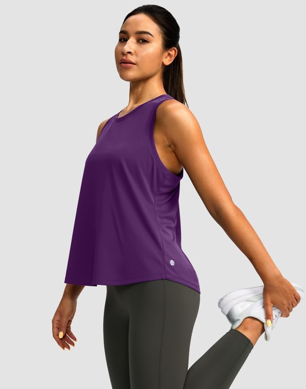Skiennix Women's Racerback Workout Tank Tops - Sleeveless Loose Fit Yoga & Running Shirts
