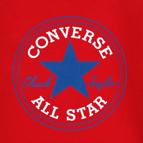 Converse Boys' Chuck Patch Graphic Fleece Pullover Hoodie Medium University Red