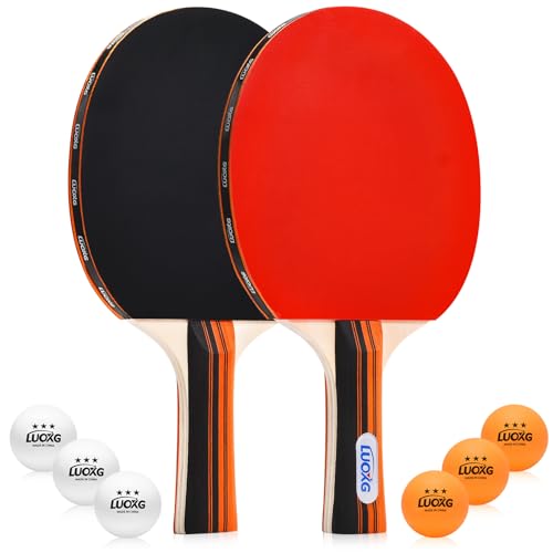 2-Player Ping Pong Paddle Set with Balls and Case for Indoor & Outdoor Play