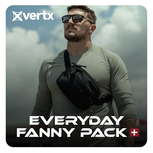 Vertx Everyday Tactical Fanny Pack Black - 2L CCW-Ready Nylon Waist Bag with Rapid Access