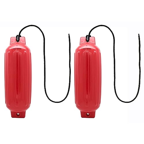 Extreme Max BoatTector Inflatable Fender 2-Pack - Red, 8.5" x 27"