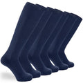 Youth Baseball Soccer Softball Knee High Socks - Medium Navy Blue 3 Pairs