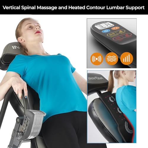 Innova Advanced Heat & Massage Inversion Table Light Gray - Full Spine Therapy