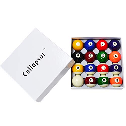 Collapsar Deluxe 2-1/4 Inch Billiard Pool Balls Set - Marble-Swirl Design
