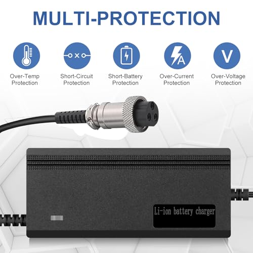 54.6V 2A Electric Scooter Battery Charger for Vsett, Evercross, Kabo, Zero