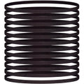 Thin Elastic Sports Hair Bands - Black 12 Pack for Workout & Daily Use