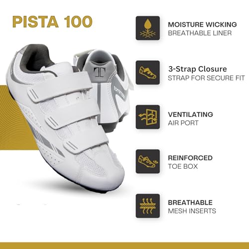 Women’s SPD Cycling Shoes for Indoor & Spin Classes - White 8 Variation