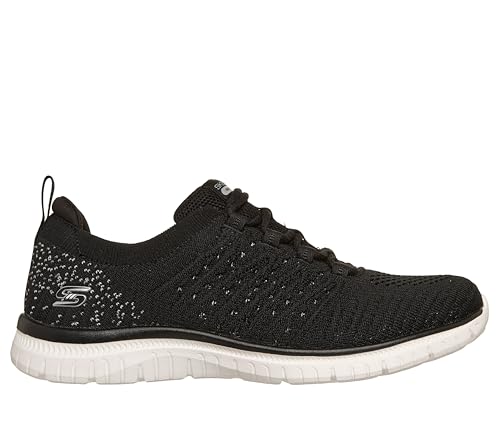 Skechers Women's Sport Active Waterproof Virtue Rainy Romance Shoes - Black & White, Size 6