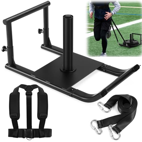 GADFISH Workout Fitness Sled, Weighted Sleds Push Gym Equipment for