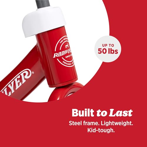 Kids Balance Bike with Air Tires - Red, Adjustable for Ages 1.5-5