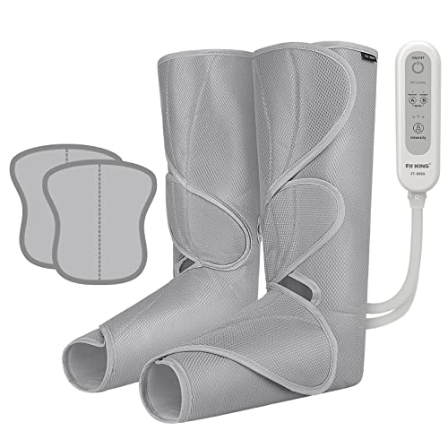 Light Gray Compression Leg & Foot Massager Boots - Circulation & Swelling Relief