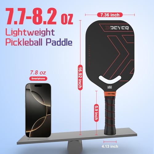 Vomeepeak Thermoformed MAX Carbon Fiber Pickleball Paddle - Red, Professional Grade