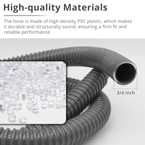 Bilge Pump PVC Hose 3/4 Inch - 6 Ft Flexible Kink-Free with Stainless Steel Clamps & Thru Hull Fitting - Variation of Bilge Pump Hose 3/4 Inch