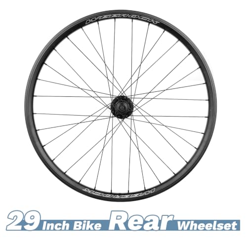 29 Inch MTB Wheel Set with Aluminium Alloy Double Wall Rims for Disc Brake Bikes - Rear Variation