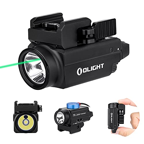 OLIGHT Baldr S Tactical Rail Light with Green Beam & White Light Combo - Black, 800 Lumens
