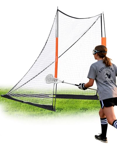 VEVOR 6' x 6' Fiberglass Lacrosse Goal with Portable Net & Training Accessories