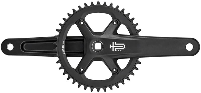 microSHIFT Sword Black 1x Crankset 165mm Arm Length 42T - Gravel Bike