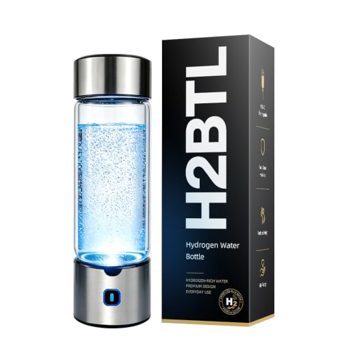 Hydrogen Water Bottle Generator 460ml Portable Silver Electrolysis Machine