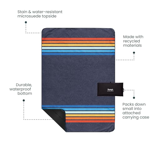 Rumpl Everywhere Mat Waterproof Picnic Blanket Coast Retro Rays V1
