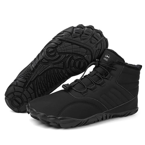 Hike Footwear Caspar Pro HF Non-Slip Winter Barefoot Shoes - Wide Women 9-9.5 / Men 7-7.5, Black