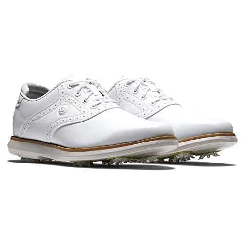 FootJoy Women's Traditions Golf Shoes 8.5 Wide White/White