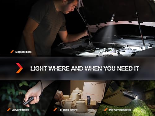 Fenix E18R V2.0 Rechargeable 1200 Lumen Compact LED Flashlight - Black