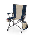 Navy Blue Outlander XL Heavy Duty Folding Camping Chair with Cooler & Cup Holder, 400 lb Capacity