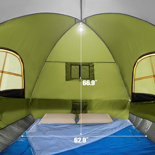 GoHimal Green Pickup Truck Bed Tent 5.5-6.0FT for Camping & Outdoors