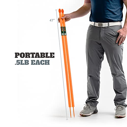 Golf Alignment Rods Set with Padding for Swing Training - Perfect for All Skill Levels