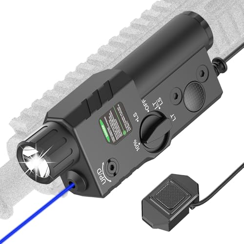 DEFENTAC 2000 Lumens Blue Laser Light Combo - Tactical Flashlight &