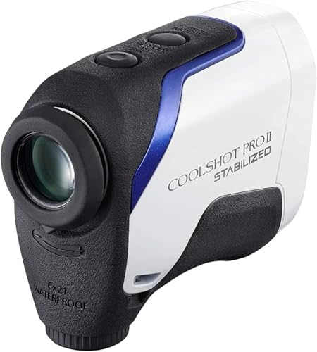 Nikon COOLSHOT PROII Golf Rangefinder Waterproof Stabilized Slope Laser - White, Blue, Black