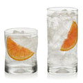 Libbey Impressions 16-Piece Clear Glass Tumbler and Rocks Glass Set - Double Old-Fashioned Drinkware