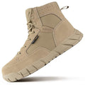 Men's Waterproof Work & Hiking Boots Tan 10.5 - Durable Tactical Suede Leather